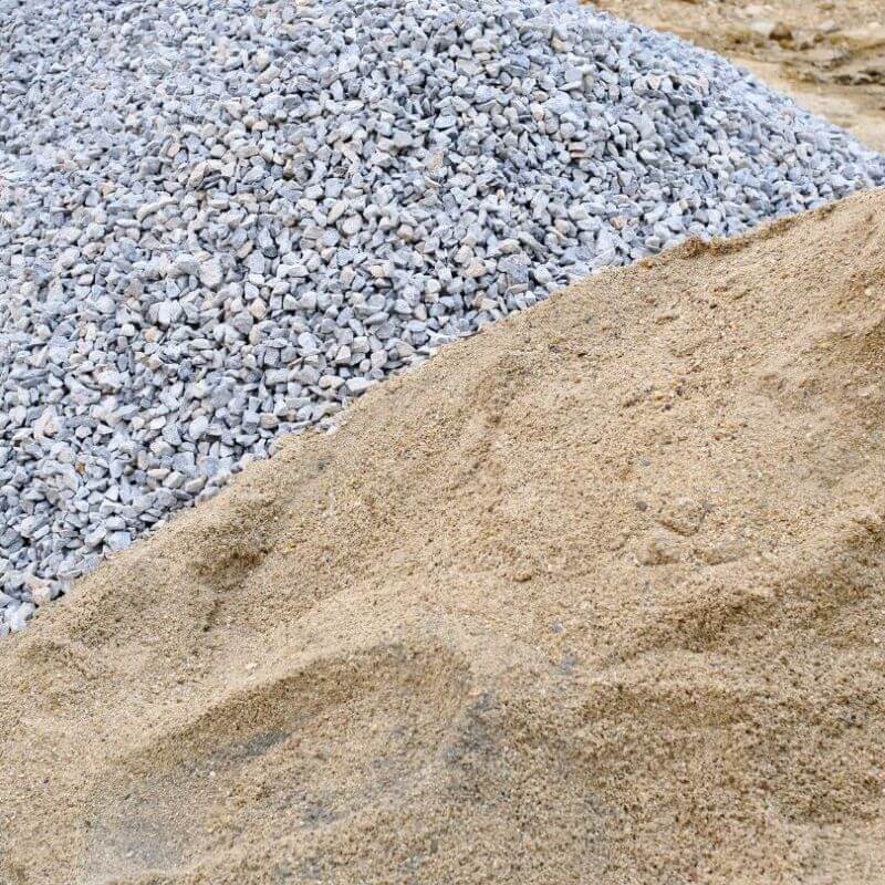 sand and gravel pile